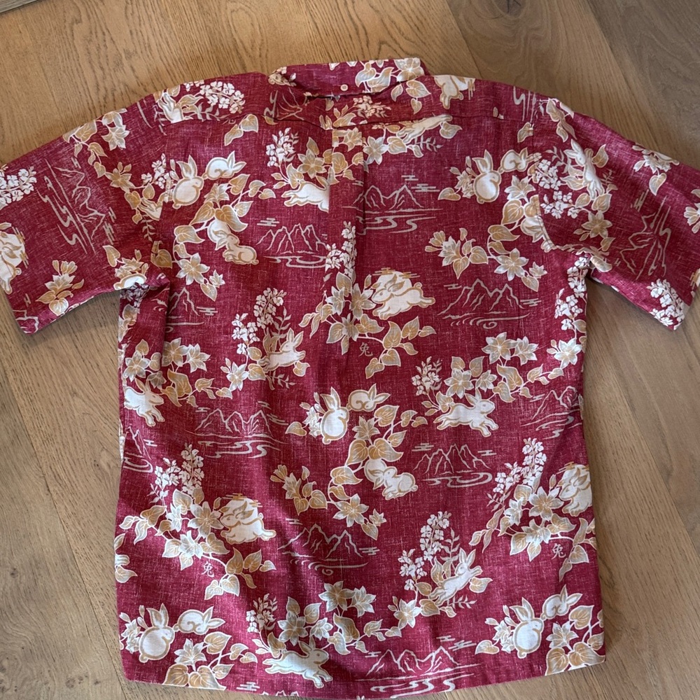 Reyn Spooner Red and Cream Floral Shirt - Picture 3 of 3